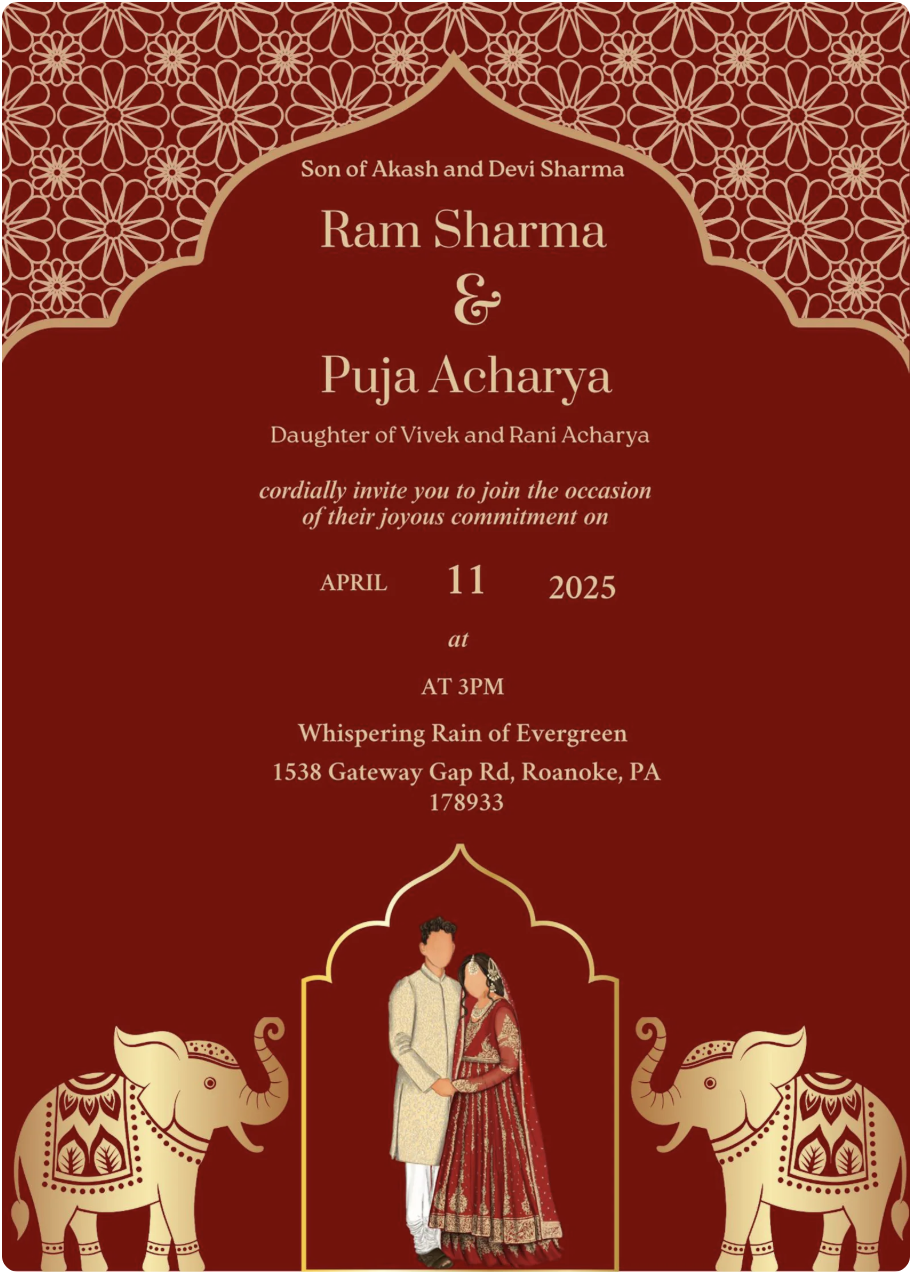 Traditional Nepali Invitation